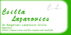 csilla lazarovics business card